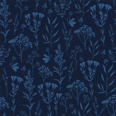 Dark Blue Floral Pattern 22946556 Vector Art at Vecteezy