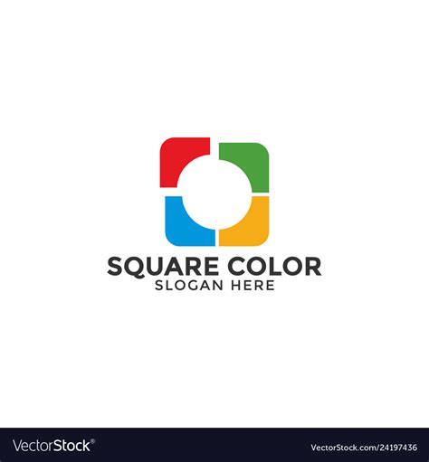 Square color logo design template isolated Vector Image