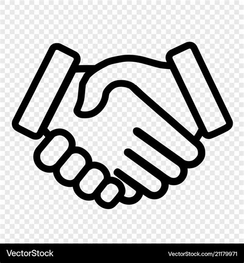 Handshake icon Royalty Free Vector Image - VectorStock