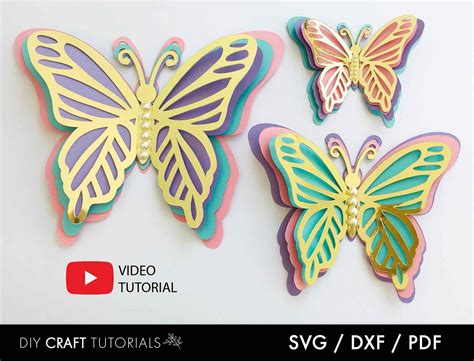 Butterfly SVG Butterfly Template 3D Butterfly Svg Printable - Etsy