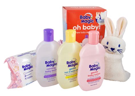 Baby Magic Oh Baby! Baby Essentials Gift Set | (1) Each 9oz Gentle Hair & Body Wash, 9oz Calming ...