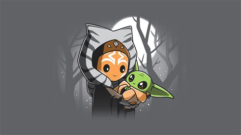 1668x2228 Ahsoka Tano and Baby Yoda Grogu Mandalorian 4k Art 1668x2228 Resolution Wallpaper, HD ...