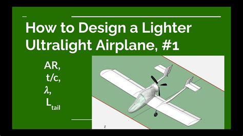 Light Weight Ultralight Design Decisions, AR, t/c, lambda, Ltail: #1 ...