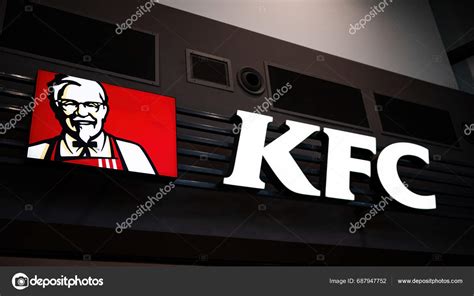 Poznan Poland July 2023 Kfc Logo Sign Hangs Restaurant – Stock ...