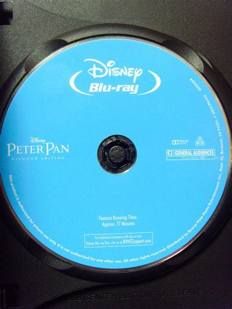 Disney•Peter Pan (Blu-ray/DVD, 2013, 2-Disc Set, Diamond Edition) No ...