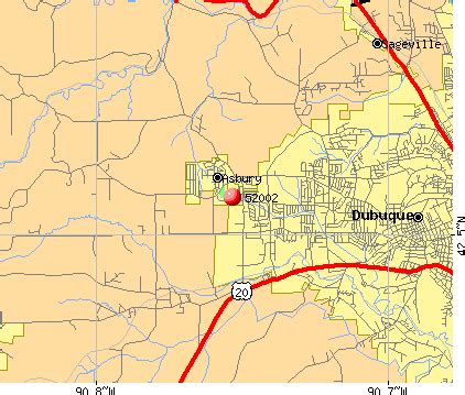 Dubuque Iowa Zip Code Map - Map of world