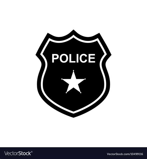 Police badge icon Royalty Free Vector Image - VectorStock