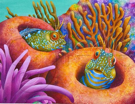 Carolyn Steele painting tropical art print coral reef