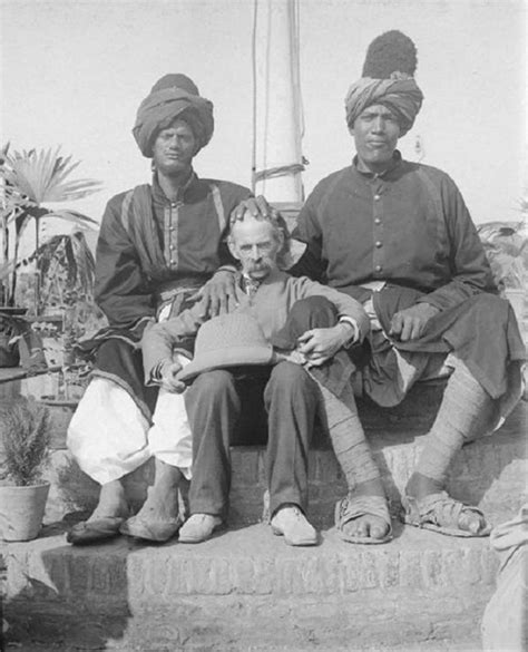 The Two Kashmir Giants Posing with the American Photographer James ...