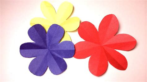 How to cut a perfect 6 petal flower --- DIY paper craft - YouTube