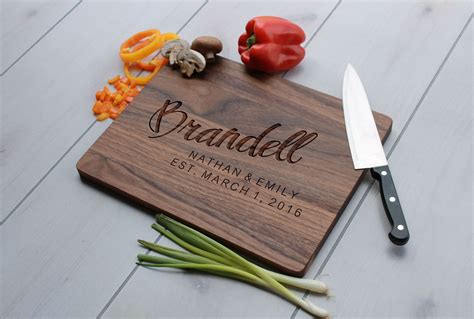 Buy Hand Crafted Personalized Cutting Board, Engraved Cutting Board, Custom Wedding Gift – Cb ...