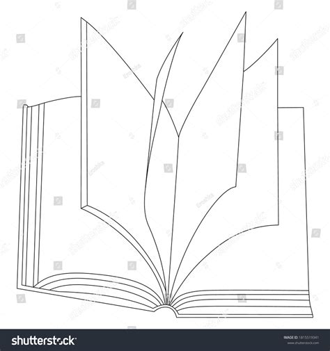 Open Book Black White Linear Silhouette Stock Vector (Royalty Free) 1815519341 | Shutterstock