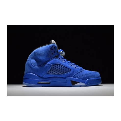 New Air Jordan 5 Retro Blue Suede Game Royal/Black 440888-401, Nike Factory Store, Nike Factory ...