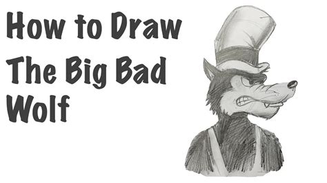 Simple Big Bad Wolf Drawing - bmp-clown