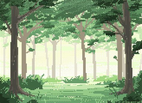 ALEX LAW — Pixel forest | Floresta desenho, Arte em pixels, Arte 8 bits