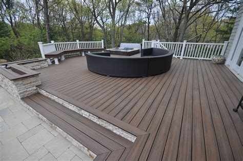 Custom Wood Deck & Limestone Patio by Gappsi | Gappsi