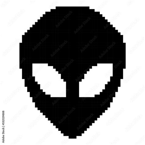 8 bit pixel alien. vector illustration. Vector illustration Stock Vector | Adobe Stock