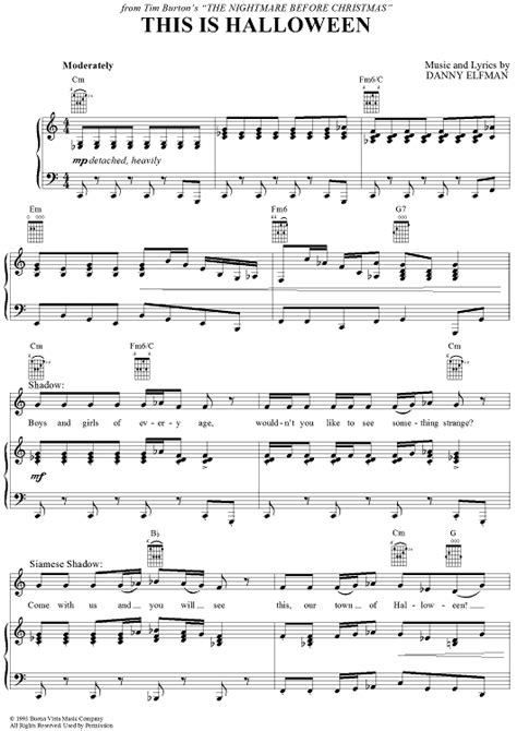 This Is Halloween Sheet Music: www.onlinesheetmusic.com Trumpet Sheet ...