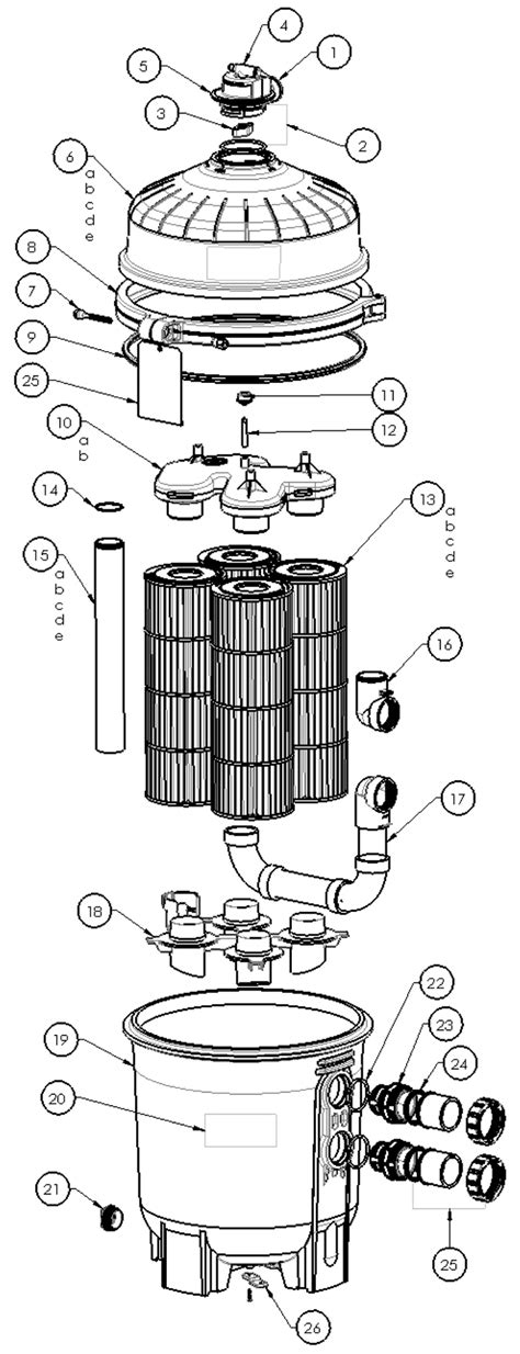 Hayward De Pool Filter Parts Diagram