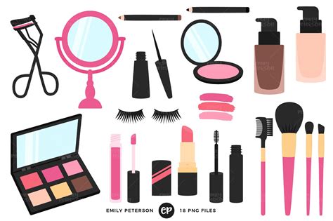 Makeup Clip Art Beauty Clipart Girly Clip Art Commercial | Etsy