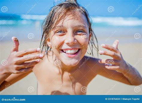 Young Boy Posing at the Summer Beach. Cute Spectacled Smiling Happy 12 Years Old Boy at Seaside ...