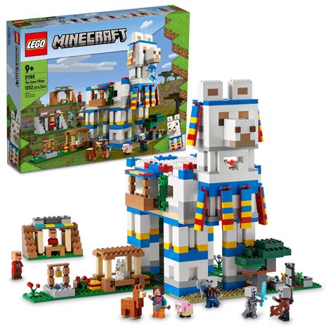 LEGO Minecraft The Llama Village 21188 Building Toy Set for Kids, Girls ...