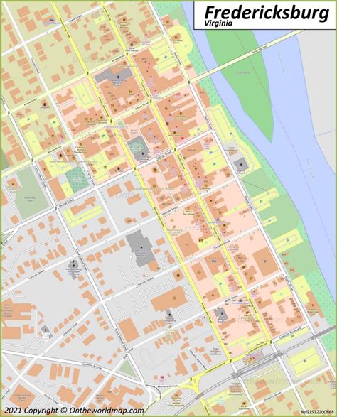 Downtown Fredericksburg Map - Ontheworldmap.com