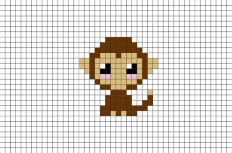 Cute Animals Pixel Art Grid