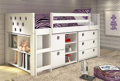 Donco Kids Circles Modular Low Loft Bed-Color:White,Size:Twin - Walmart.com