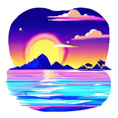 Vaporwave Sunset 90s Vibe Graphic · Creative Fabrica