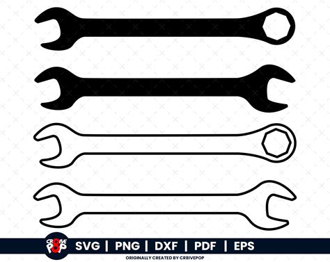 Wrench SVG Png,dxf,pdf,eps, Clipart Wrench Cricut get Access to Entire Shop for 9.99 - Etsy