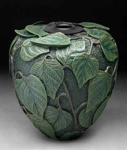 Incredible Carved Wooden Vessels - Dixie Biggs Creates Lathe-Turned, Leaf-Embellished Art ...