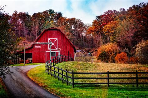 Autumn Red Barn Photograph by Debra and Dave Vanderlaan - Fine Art America