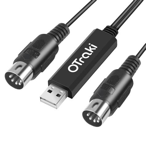 Buy OTraki USB MIDI Cable Converter 2.0 3.0 USB Interface to in-Out MIDI Cord 6.5ft with FTP ...