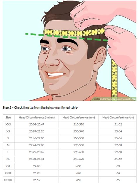 Size Charts for Helmets - Riders Junction