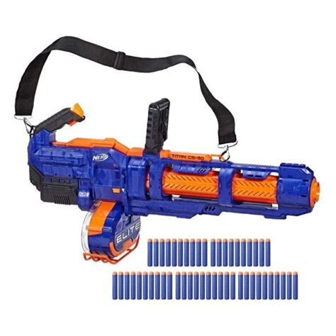 The Nerf Minigun With 50 Round Drum - NERF ELITE TITAN CS50