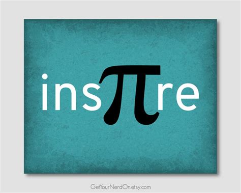 Inspire Pi Math Art School Wall Art Nerdy Classroom Decor | Etsy