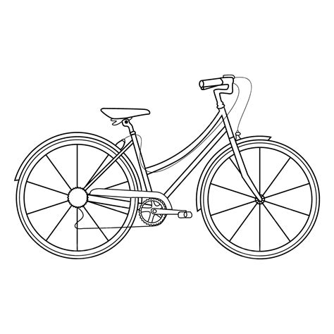 Bicycle Line Art Vector, Bicycle, Line Art, Design PNG and Vector with ...