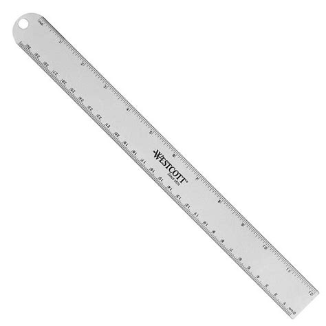 Westcott - Westcott 12" English and Metric Anodized Aluminum Ruler, Assorted Colors (14174)