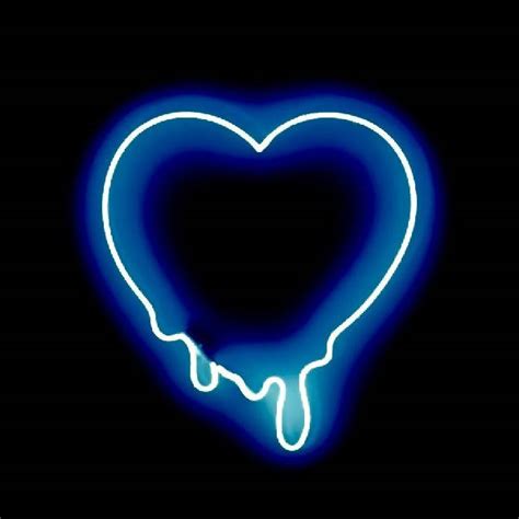 Download Neon Blue Heart Wallpaper | Wallpapers.com