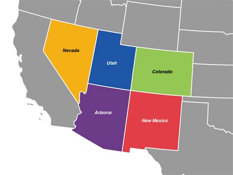 South West Usa Map - Ricky Christal