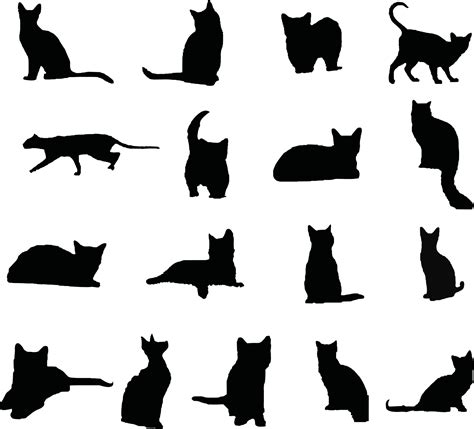 cat silhouette vector 23793549 Vector Art at Vecteezy