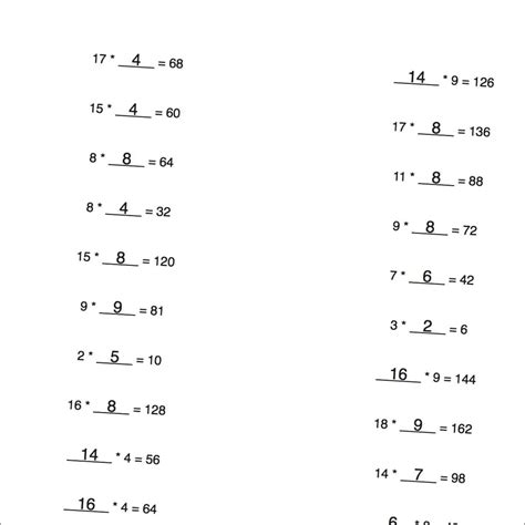 Algebra Worksheets Grade 6