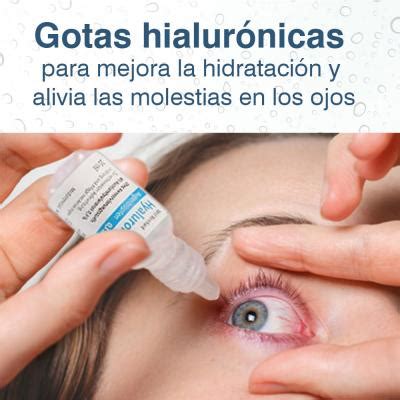 Hydrating eye drops with hyaluronic acid