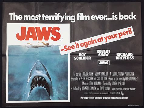 JAWS (1975) Original Vintage UK Quad Film Movie Poster | Picture Palace Movie Posters