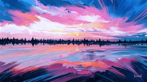 General 1920x1080 artwork Aenami | Pink abstract painting, Abstract painting, Artwork