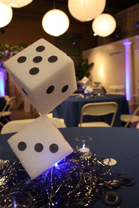 Inexpensive centerpiece idea for your next casino themed ... | Casino theme party decorations ...