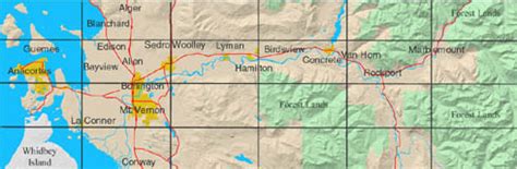 Stream Map of Skagit County depicting double township sections