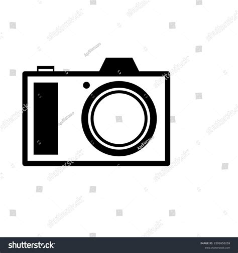 Camera Vector Logo Black Outline On Stock Vector (Royalty Free) 2292650259 | Shutterstock