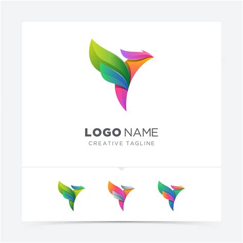 Premium Vector | Abstract colorful bird logo variation